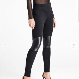 Wolford Passion Beat Suede Faux Leather Legging Size 8
